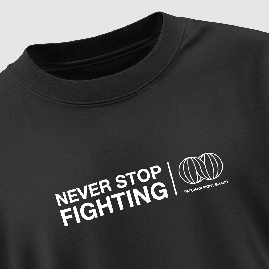 Camiseta algodón Never Stop (Negra)