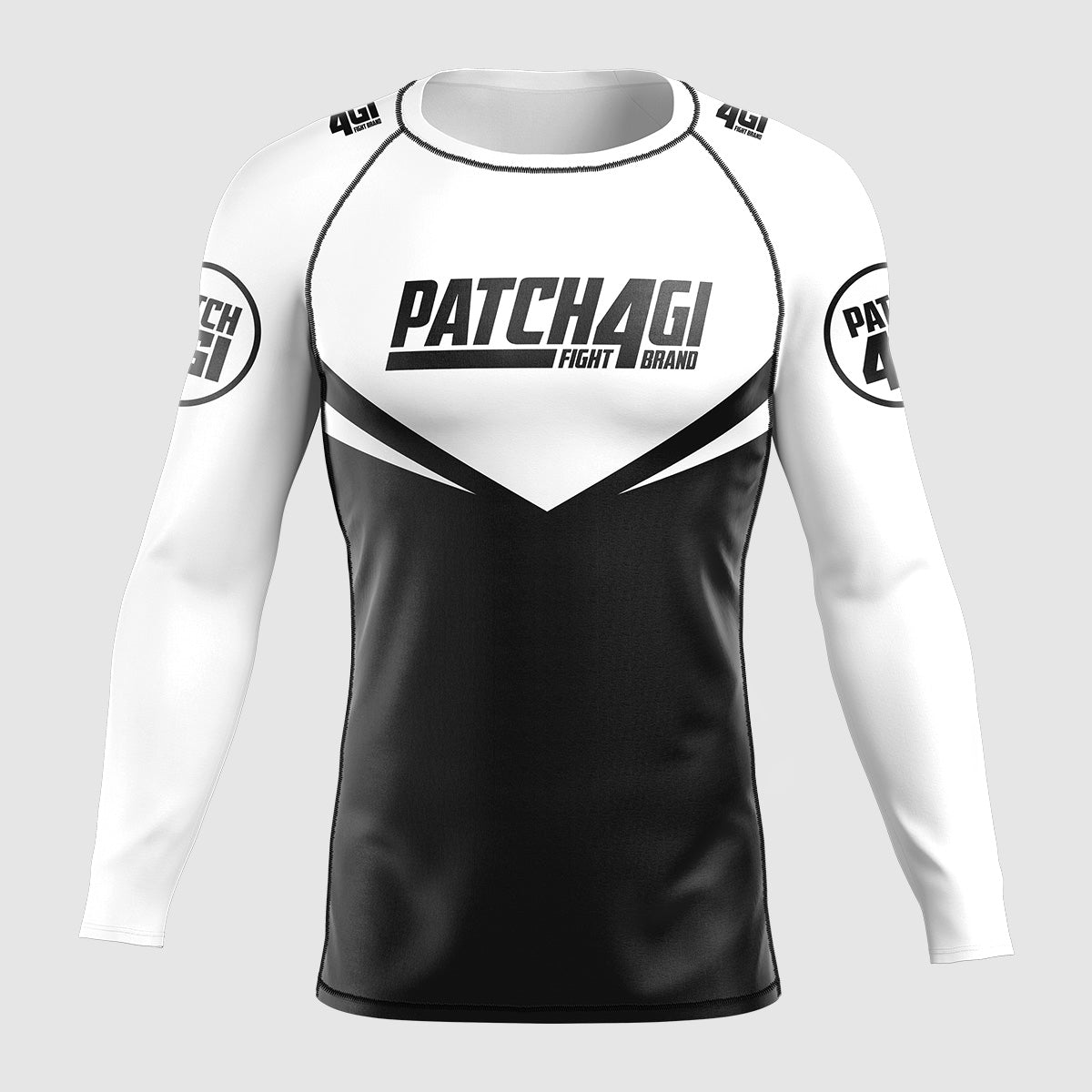 Rashguard Comp Largo Blanco/Negro